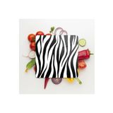 Decovetro Cam Kesme Tahtası Kare Zebra Desenli