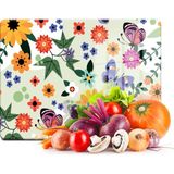 Decovetro Cam Kesme Tahtası Kelebek ve Çiçek Desenli 20x30 Cm