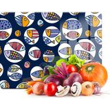 Decovetro Cam Kesme Tahtası Marine Fish Buble 30x40 Cm