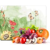 Decovetro Cam Kesme Tahtası Suluboya Kelebek Desenli 20x30 Cm