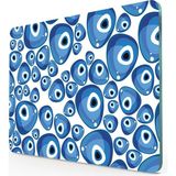 Decovetro Cam Kesme Tahtası ve Sunum Tablası Nazar Boncukları Desenli - 20 x 30 cm