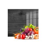 Decovetro Cam Kesme Tahtası Ve Sunum Tablası Siyah Ahşap Desenli 20x30cm