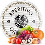 Decovetro Cam Kesme Tahtası ve Sunumluk Amore Yuvarlak Aperitivo 30X30 cm - Çok Renkli