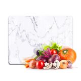 Decovetro Cam Kesme Tahtası ve Sunumluk Beyaz Mermer Desenli 30x40 Cm