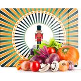 Decovetro Cam Kesme Tahtası ve Sunumluk Christmas Fındıkkıran Desenli 20X30 cm - 20 x 30 cm