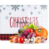 Decovetro Cam Kesme Tahtası ve Sunumluk Christmas Winter Yılbaşı Desenli 20 x 30 cm - Çok Renkli