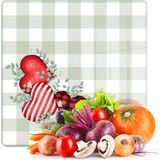 Decovetro Cam Kesme Tahtası ve Sunumluk Kare Love Serisi Kalp Desenli 30 x 30 cm - Çok Renkli