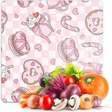 Decovetro Cam Kesme Tahtası ve Sunumluk Kare Love Serisi Sugar Desenli 30 x 30 cm - Çok Renkli