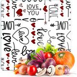 Decovetro Cam Kesme Tahtası ve Sunumluk Kare Love Serisi Yazı Desenli 30 x 30 cm - Çok Renkli