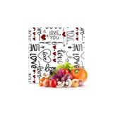 Decovetro Cam Kesme Tahtası ve Sunumluk Kare Love Serisi Yazı Desenli 30 x 30 cm