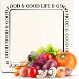 Decovetro Cam Kesme Tahtası ve Sunumluk Kare Vintage Good Life 30X30 cm