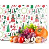 Decovetro Cam Kesme Tahtası ve Sunumluk Karışık Yılbaşı Desenli 20X30 cm - 20 x 30 cm