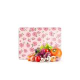 Decovetro Cam Kesme Tahtası ve Sunumluk Love Serisi Gül Desenli 40 x 30 cm