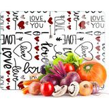 Decovetro Cam Kesme Tahtası ve Sunumluk Love Serisi Yazı Desenli 40 x 30 cm - Çok Renkli