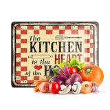 Decovetro Cam Kesme Tahtası ve Sunumluk My Kitchen Heart Desenli 30x40 Cm