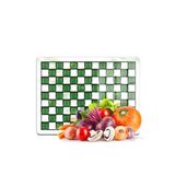 Decovetro Cam Kesme Tahtası ve Sunumluk ve Sunum Tabağı MacKenzie Yeşil Beyaz 30x40 cm