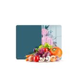 Decovetro Cam Kesme Tahtası ve Sunumluk ve Sunum Tabağı Turkuaz Pembe Güller 30x40 cm