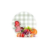Decovetro Cam Kesme Tahtası ve Sunumluk Yuvarlak Love Serisi Kalp Desenli 30 x 30 cm
