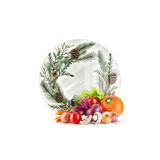 Decovetro Cam Kesme Tahtası ve Sunumluk Yuvarlak Noel Yılbaşı Çelenk Desenli 30 x 30 cm