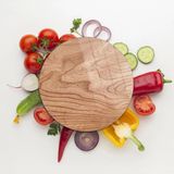 Decovetro Cam Kesme Tahtası Yuvarlak Dalgalı Ahşap Desenli 30x30 Cm