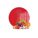Decovetro Cam Kesme Tahtası Yuvarlak Kırmızı Yılbaşı Ağacı Desenli 30x30 cm