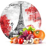 Decovetro Cam Kesme Tahtası Yuvarlak Love paris 30x30 Cm