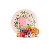 Decovetro Cam Kesme Tahtası Yuvarlak Pembe For You Desenli 30x30 cm