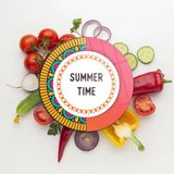 Decovetro Cam Kesme Tahtası Yuvarlak Summer Time Desenli 30x30 Cm