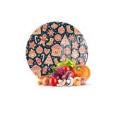 Decovetro Cam Kesme Tahtası Yuvarlak Yılbaşı Kurabiye Desenli 30x30 cm