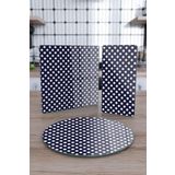 Decovetro Cam Sunum Servis Tabağı 3'lü Karma Set Marine Dots