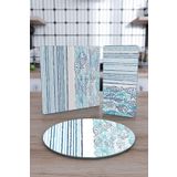 Decovetro Cam Sunum Servis Tabağı 3'lü Karma Set Marine Fish Waves