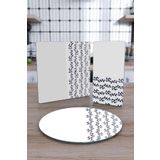 Decovetro Cam Sunum Servis Tabağı 3'lü Karma Set Marine Floral Beyaz