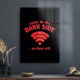 Decovetro Cam Tablo Dark Side Yazılı