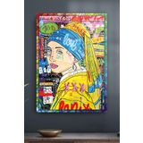 Decovetro Cam Tablo Pop Art Küpeli Kız 30 X 40 Cm