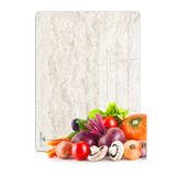 Decovetro Decomar Ekru Mermer Desenli Cam Kesme Tahtası ve Sunumluk 20 x 30 cm
