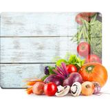 Decovetro Mavi Ahşap Görünümlü Cam Kesim Tablası 30 x 40 cm
