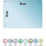 Decovetro Sünger Bob Mermer Desenli Cam Kesme Tahtası ve Sunumluk 25 x 35 cm - Çok Renkli