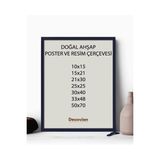 Decovian Home Doğal Ahşap Çerçeve -Boş Çerçeve-Resim Çerçevesi, Poster Puzzle Çerçevesi (Ön Korumalı,postersiz) - Lacivert - 40x60