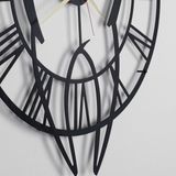 Decovienotr Metal Diş Hekimi Ev-Ofis Duvar Saati - Siyah - 60 cm