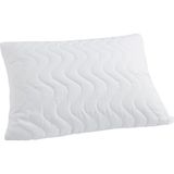 Decovilla Kapitone Yastık Alezi 50 x 70 cm Sıvı Geçirmez Beyaz Kumaş Dokuması ile Koruma Sağlar