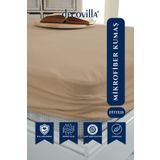 Decovilla Micro Fitted Full Kenar Su Sıvı Geçirmez Yatak Koruyucu Alez Çarşaf Kum Beji