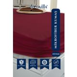 Decovilla Micro Fitted Full Kenar Su Sıvı Geçirmez Yatak Koruyucu Alez Çarşaf Ruby Kırmızısı