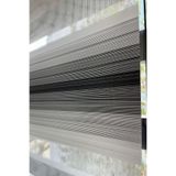 DecoViva Zebra Stor Perde 4000 Geniş Pliseli Siyah Gri Beyaz Geçişli Ev Ofis Mutfak Çocuk Odası Salon Perdesi