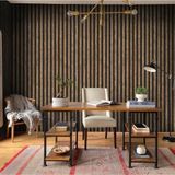 Decowall Decoparati Lambiri Görünümlü Kahverengi-Siyah Salda Duvar Kağıdı 613-01