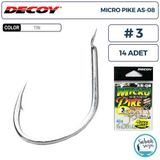 Decoy As-08 Micro Pike Super Light Jigging Asist İğne Tın #3 (14 Adet)