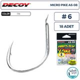 Decoy As-08 Micro Pike Super Light Jigging Asist İğne Tın #6 (18 Adet)