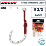 Decoy Dj-100 Grand Pike Tekli Asist İğnesi #2/0 (3 Adet)