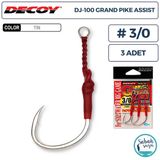 Decoy Dj-100 Grand Pike Tekli Asist İğnesi #3/0 (3 Adet)