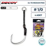 Decoy Dj-78 Middle Pike Tekli Asist İğnesi #1/0 (4 Adet)