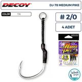 Decoy Dj-78 Middle Pike Tekli Asist İğnesi #2/0 (4 Adet)